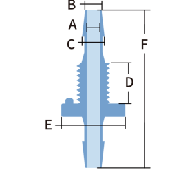 Conector Uniao com rosca  para tubo com anti-deslize, de Ø1.60 a Ø8.7