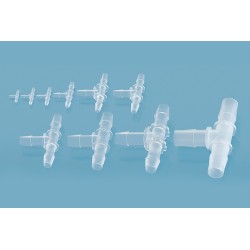 T-connector for pipe with anti-slip feature, from Ø1.82 to Ø12.7