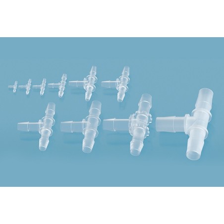 T-connector for pipe with anti-slip feature, from Ø1.82 to Ø12.7