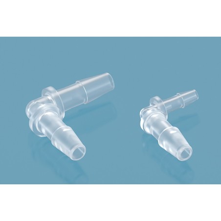 Elbow connector for pipe with anti-slip feature, from Ø1.60 to Ø11.8