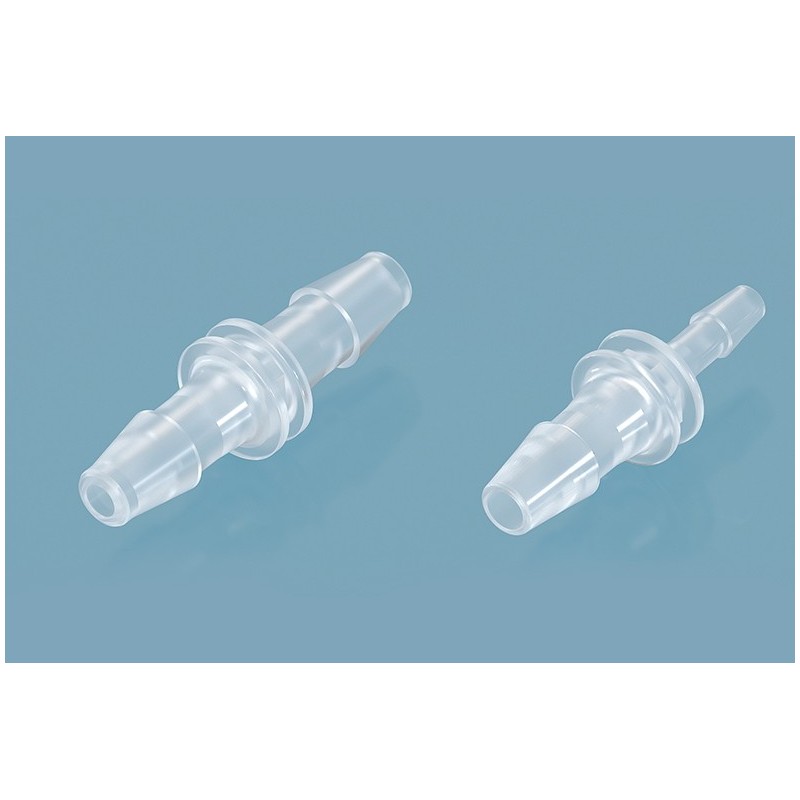 Barbed Bulkhead Union for pipe with anti-slip feature, from Ø1.82 to Ø12.7